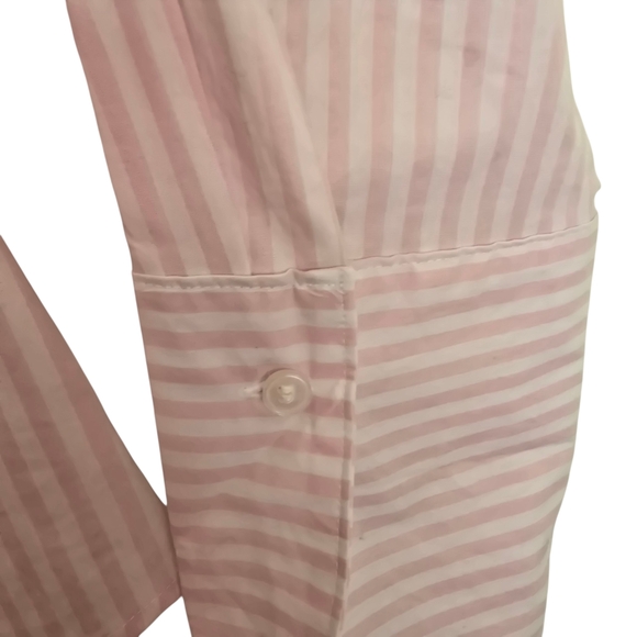 NWT Lane Bryant Pink Striped Long Sleeved Women's Blouse Top - Picture 2 of 5